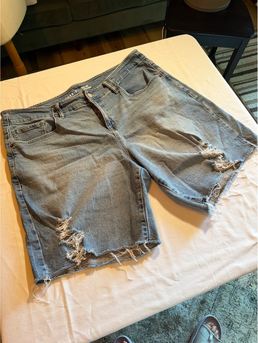 Torrid Baggy Jort Classic Denim Shorts Size 18